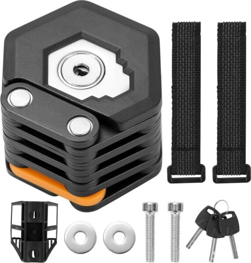 Bærbar sykkellås sykkellås sammenleggbar kjede sammenleggbar legering stål