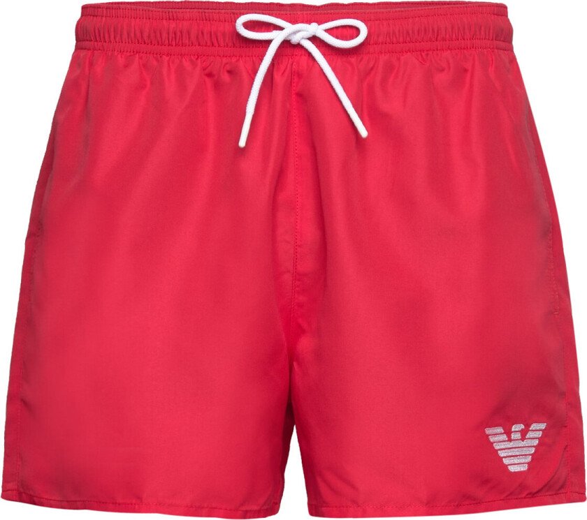 Mens Woven Boxer Badeshorts Red Emporio Armani