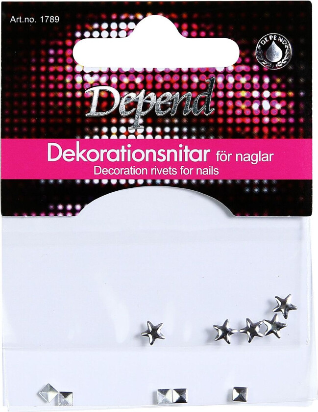 Dekorationsnitar Mix Kvadrat/Stjärna Beauty Women Nails Nail Decorations Nude Depend Cosmetic