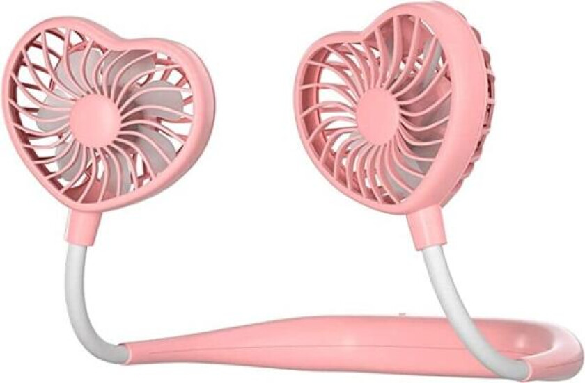 IC Fläkt Kjærlighet Hjerte for Henge Hals Mini Fläkt USB Kjøling Lysende