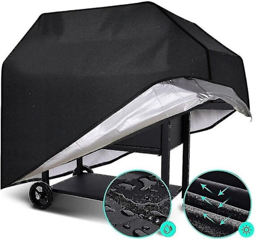 210d BBQ-trekk Utendørs Støv Vanntett Weber Heavy Duty Grill Regn Trekk (145*61*117cm)