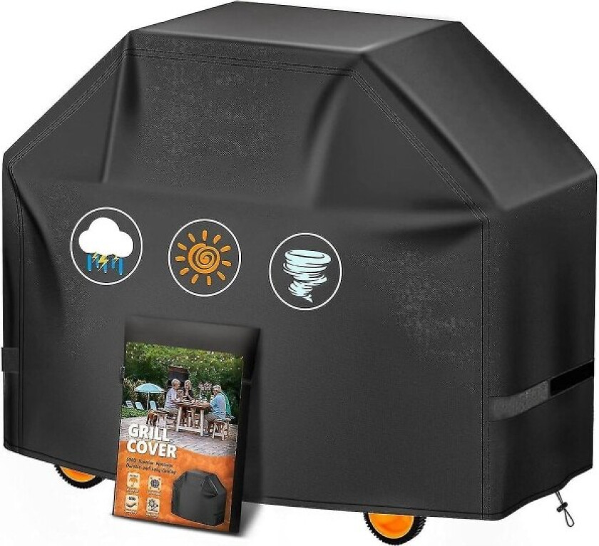 Grilltrekk 58 tommer, overlegen grilltrekk for Weber Genesis 300-serie grill, 600d utendørs grilltrekk for Dyna-glo, Char-broil, Nexgrill, Monument