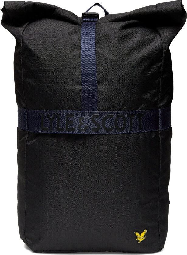 Recycled Rolltop Ryggsekk Veske Black Lyle & Scott