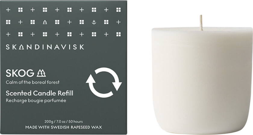 Skog Refill Scented Candle 200G Duftlys Green Skandinavisk