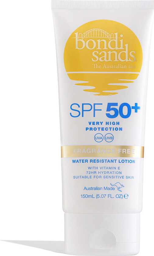 Sunscreen Lotion Spf 50+ Body Fragrance Free Solkrem Kropp Nude Bondi Sands