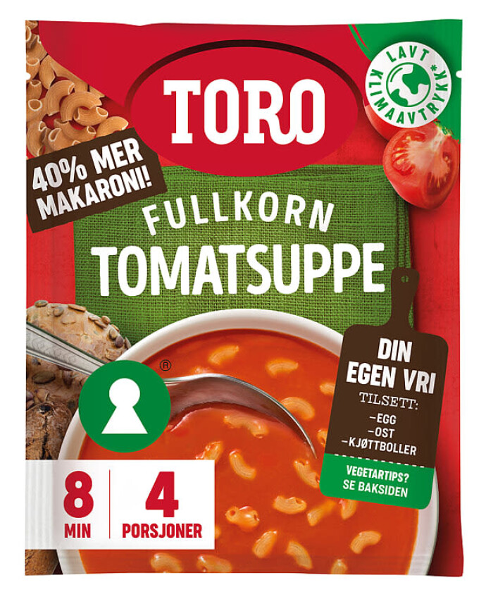 Toro Tomatsuppe Fullkornsmakaroni 127g