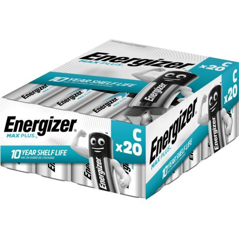 Max Plus Batteri alkalisk, C, 1,5 V, 20-pakning