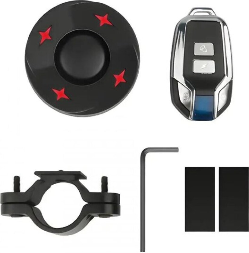 Sykkellykt med alarm, USB-lading, IPX65 vanntett, sykkelbaklys, bremsesensor, sykkellykt, tyverialarm (FMY)
