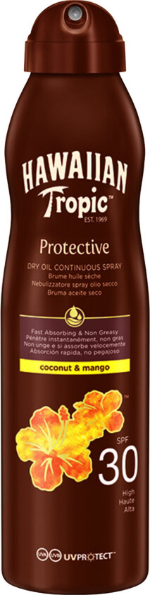 Dry Oil Coco&Mango C-Spray Spf30 180 Ml Solkrem Kropp Nude Hawaiian Tropic