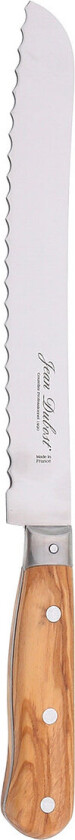 Brødkniv M. Oliventræsskaft Home Kitchen Knives & Accessories Bread Knives Brown Jean Dubost