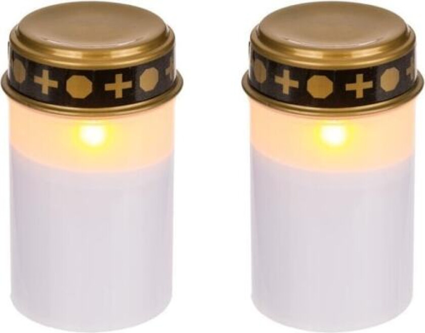 4-pakning - Gravlys LED / Lys - Lys for graver 1200 timer 2-Pack
