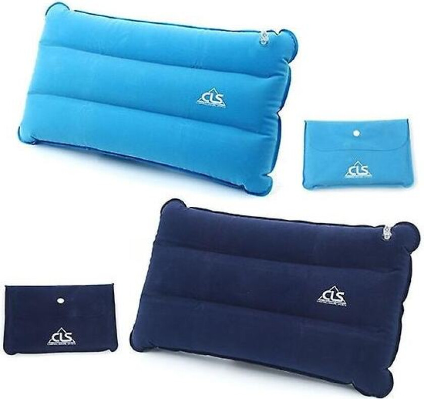 Oppblåsbar pute, 2-pakning, campingpute, reisepute, lett pute