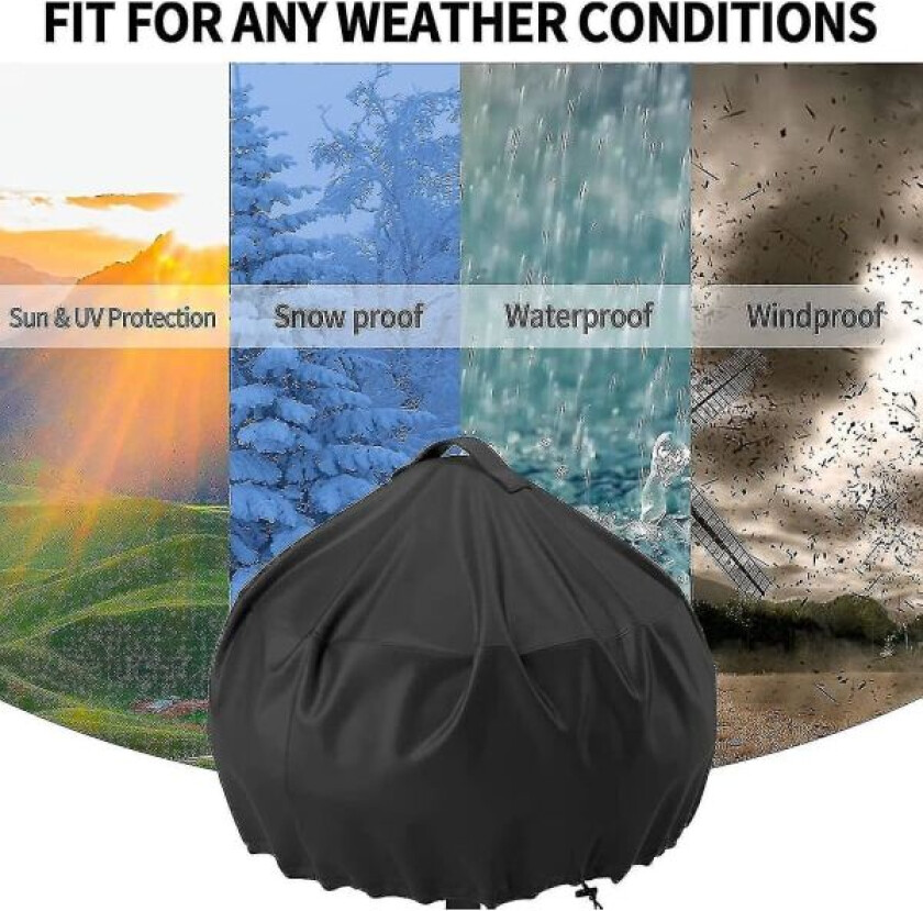 George Foreman Elektrisk BBQ Grilltrekk - Rundt, Innendørs/utendørs Vanntett Trekk, 20x18 Tommer -ES