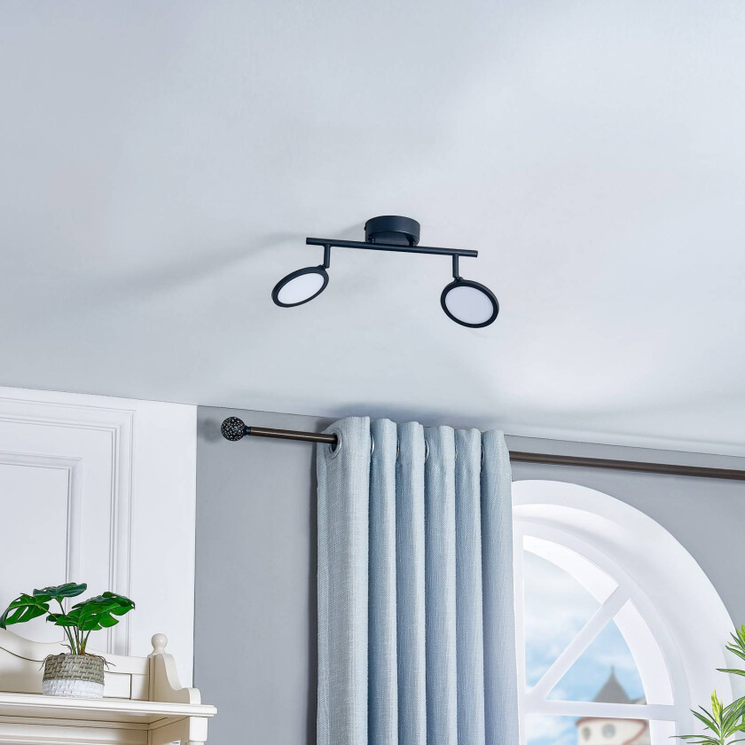 Manel LED-spot plast jern 2 lyskilder