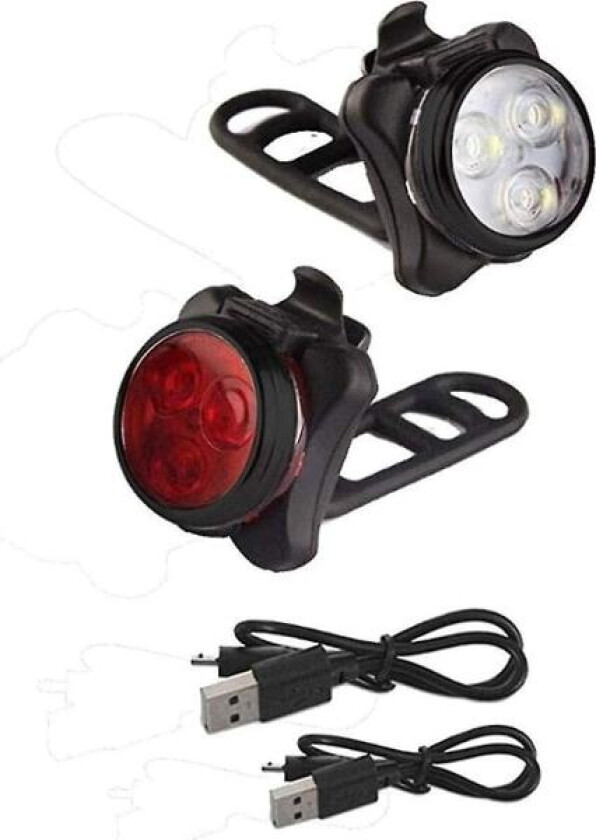 Sykkellyktsett, USB-ladbare sykkellykter, sykkellykt sykkellykt