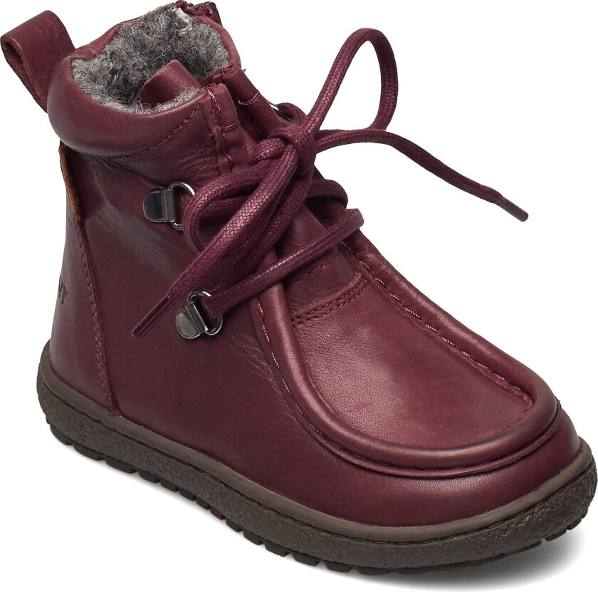 Lace/Zip Tex Leather - Red - 19