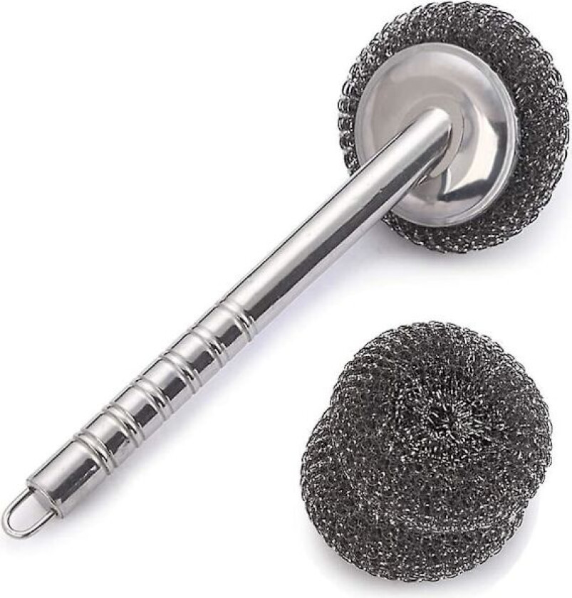 Grillbørste - Sikker børstefri rustfritt stål grillverktøy rengjøringsbørste med stålullbørste for keramiske/weber gass/kullgriller