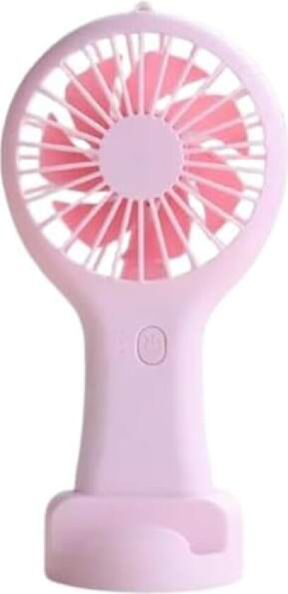 Mini Håndholdt USB Lading Bærbar Vifte, 3 Hastigheter, Høy Vind, Skrivebord/Kontor/Reise, Stille, Chroma (Rosa)