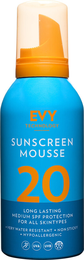 Sunscreen Mousse Spf 20 150 Ml Solkrem Kropp Nude EVY Technology