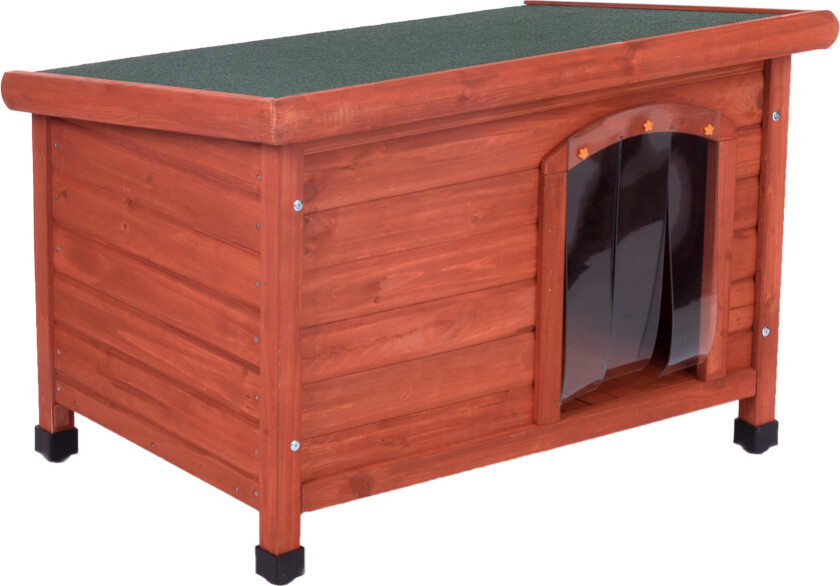 Hundehus Woody flatt tak - Str S: B 85 x L 57 x H 58 cm