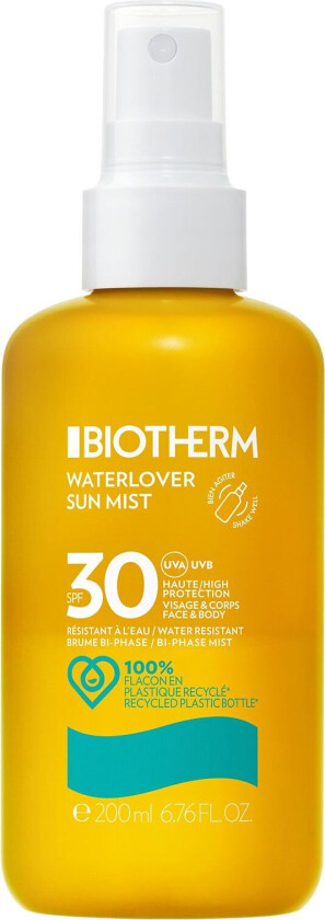 Waterlover Sun Mist Spf30 Solkrem Kropp Nude Biotherm
