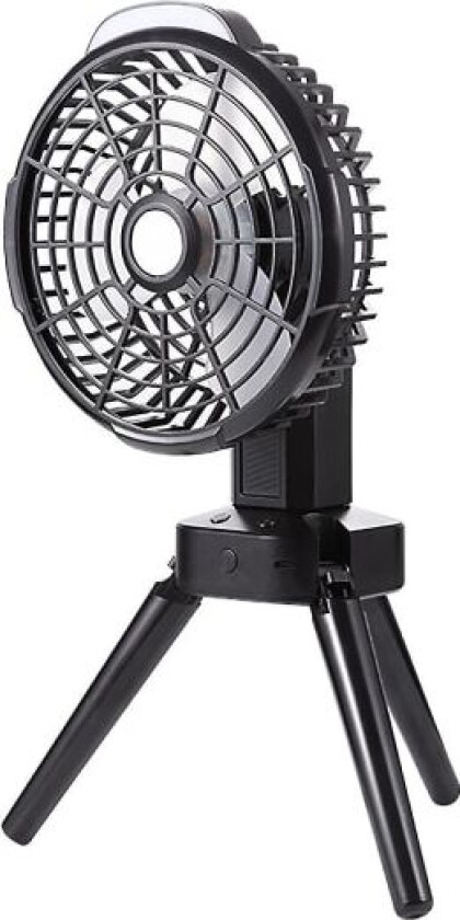 Utendørs Camping Vifte Foldbar Stativ Vifte Usb Telt Vifte, Svart