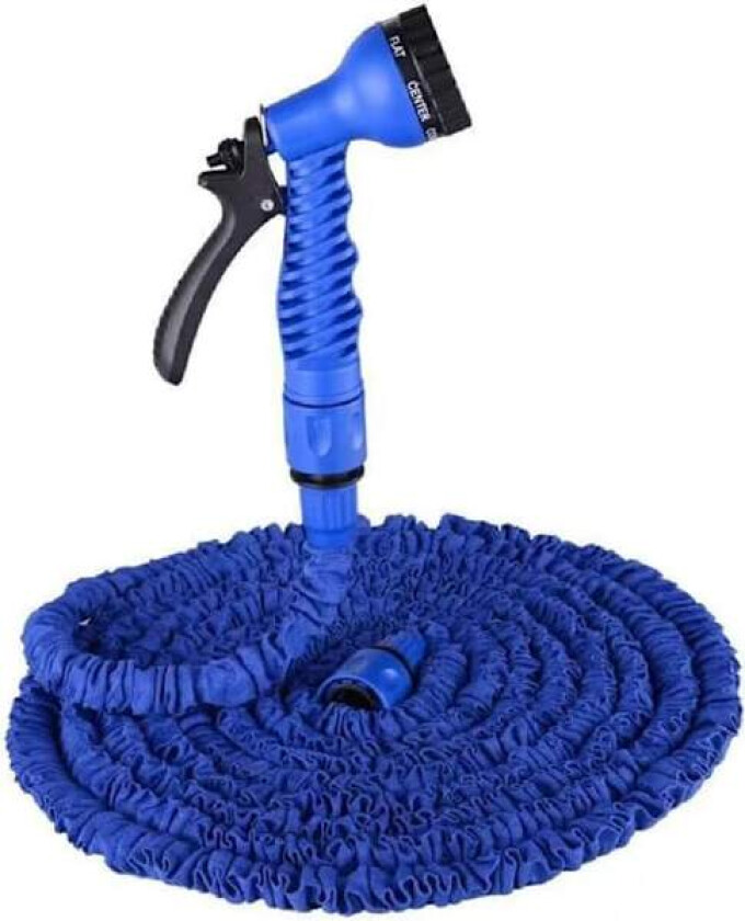 Hageslange vannslange, utvidbar med 7 funksjonsdyser, brukt til hage