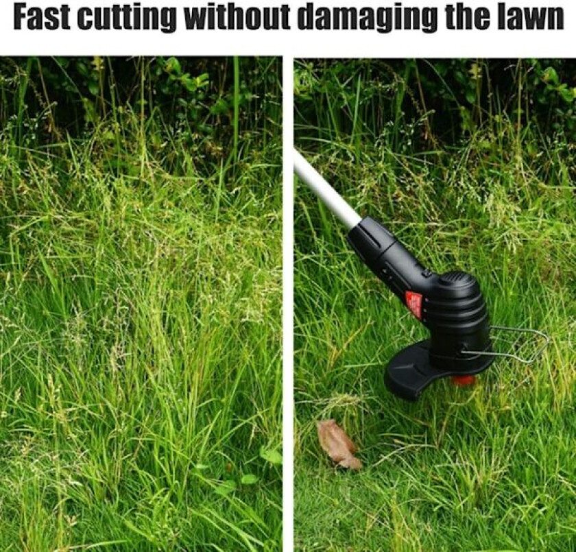 Hagesaks Trådløs Gressklipper Trådløs Oppladbar Gresstrimmer Streng Gresstrimmer for Hageplen Ugress