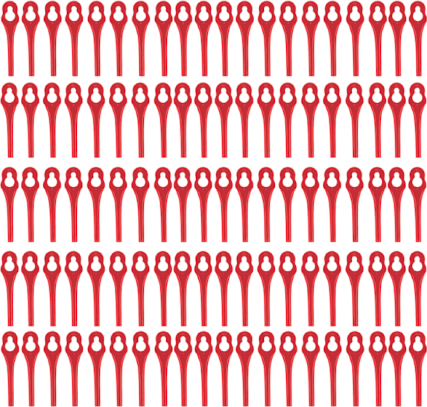 100 stk Plastkutterblad Gressklipper Trimmerbladutskifting Manuell Beskjæringsverktøy Rød