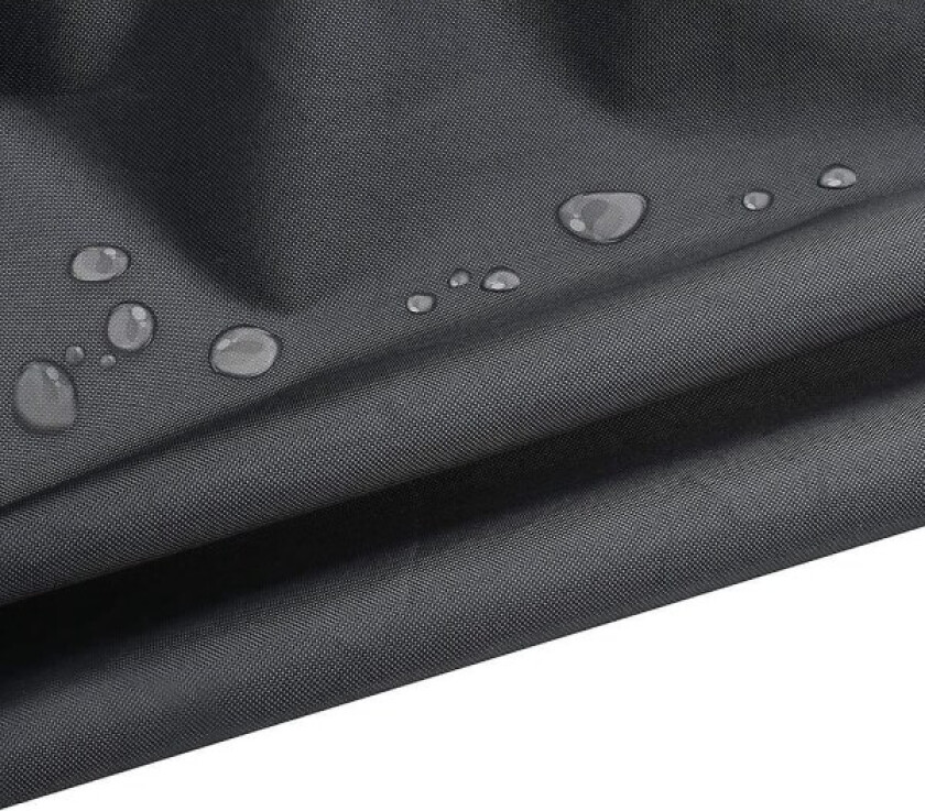 Svart 70x70cm vanntett sfærisk grilltrekk med sidestropp og vindtett design