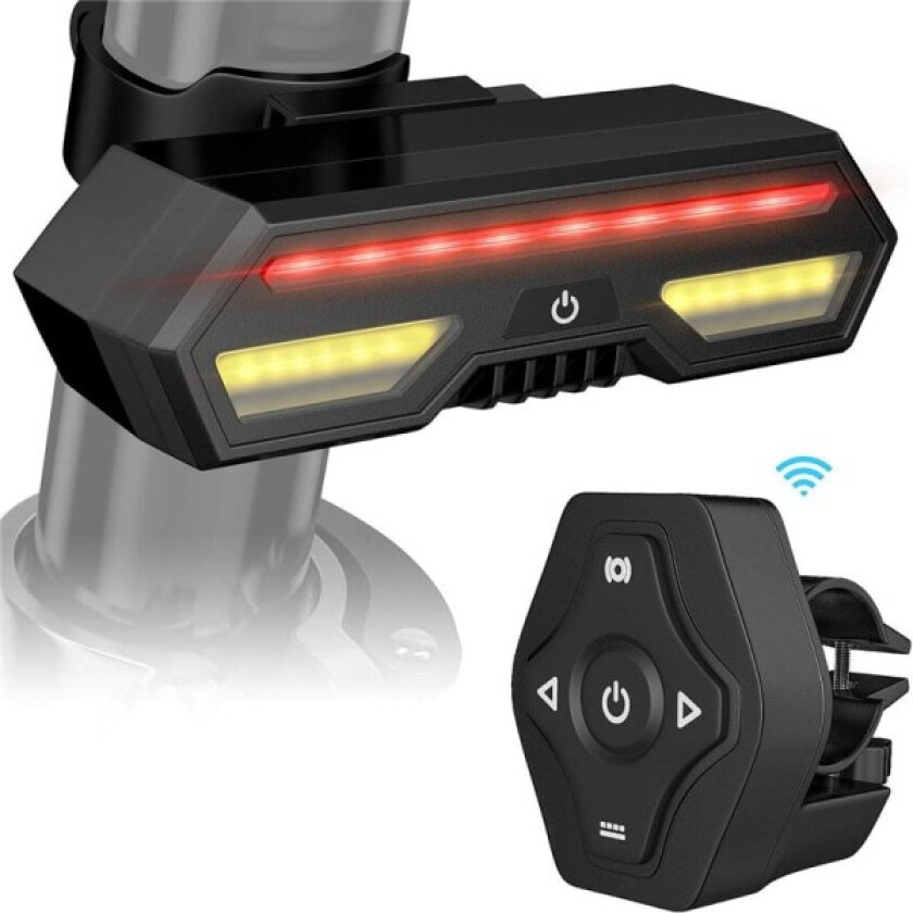 USB-oppladbar LED-sykkellykt 1 pakke, lys sykkel bak sykling Sa