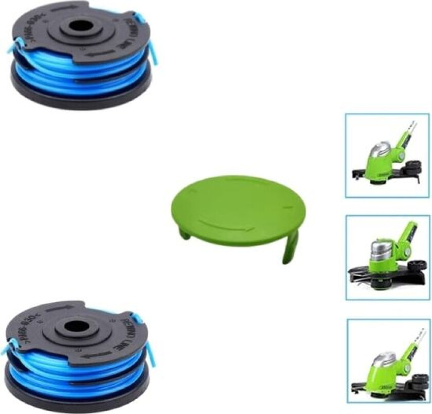 Trimmer Spole for Greenworks G40LT/G40LTK2/G40LTK2x/2101507/2101507UA Flerfarget