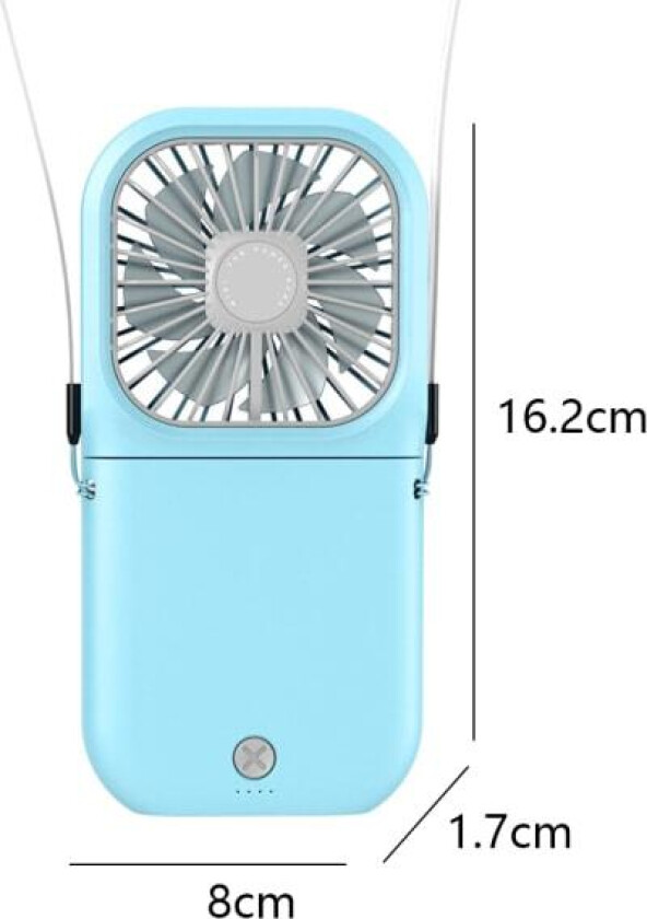 IG Mini håndholdt vifte, bærbar USB-oppladbar vifte for hjemmekontor blå