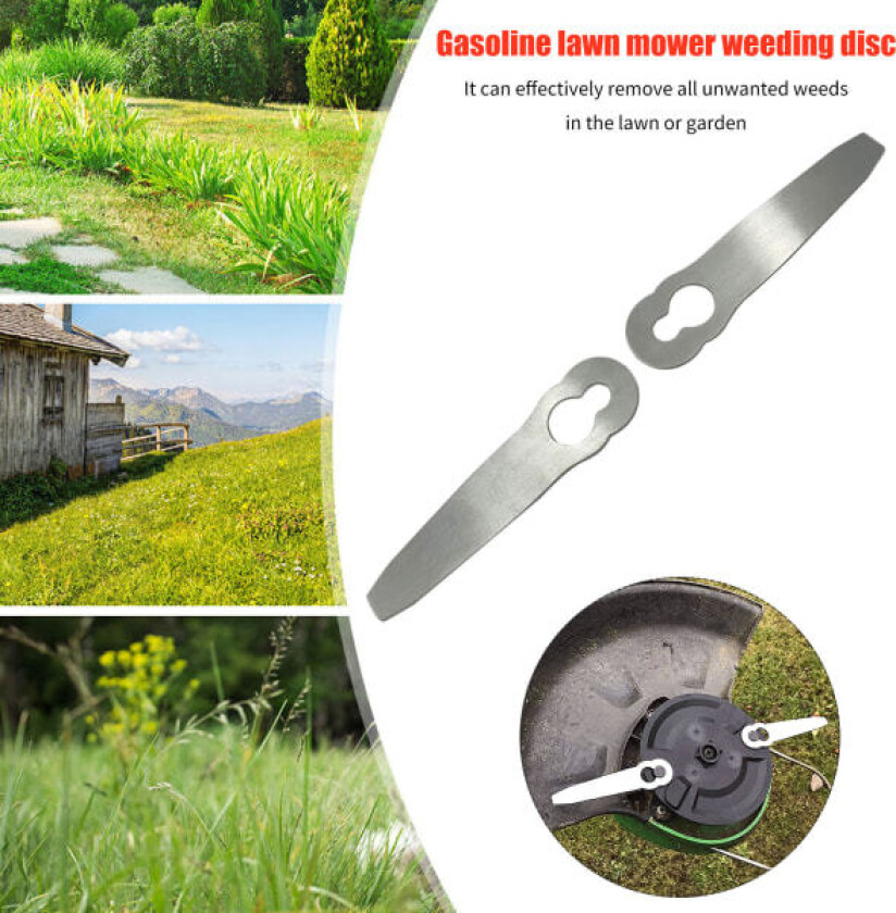 2 stk - Gressklipper metallblad polycut 2 - 2 ugressverktøy FSA 45 gressklipper erstatningsblad