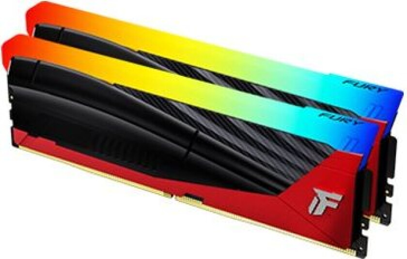 Kingston Fury Renegade Rgb - Limited Edition - Ddr5 - Sett - 48 Gb: 2 X 24 Gb - Dimm 288-Pin - 8000 Mhz / Pc5-64000 - Cl36 - 1.45 V - On-Die Ecc