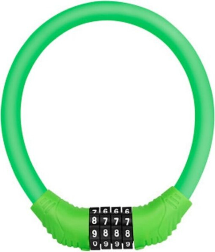 4-sifret tilbakestillbar kabelkodet sykkellås, minipålitelig sykkellås, tilbakestillbar sykkellås, værbestandig tyverisikker sykkellås (grønn)