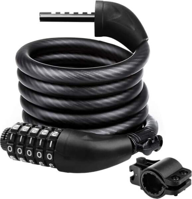 Sykkellås, 120cm/11mm kabellås sikkerhetsnivå svært høyt sykkellås med 5-sifret nummerkode og metallkabel sykkellås kraftig for