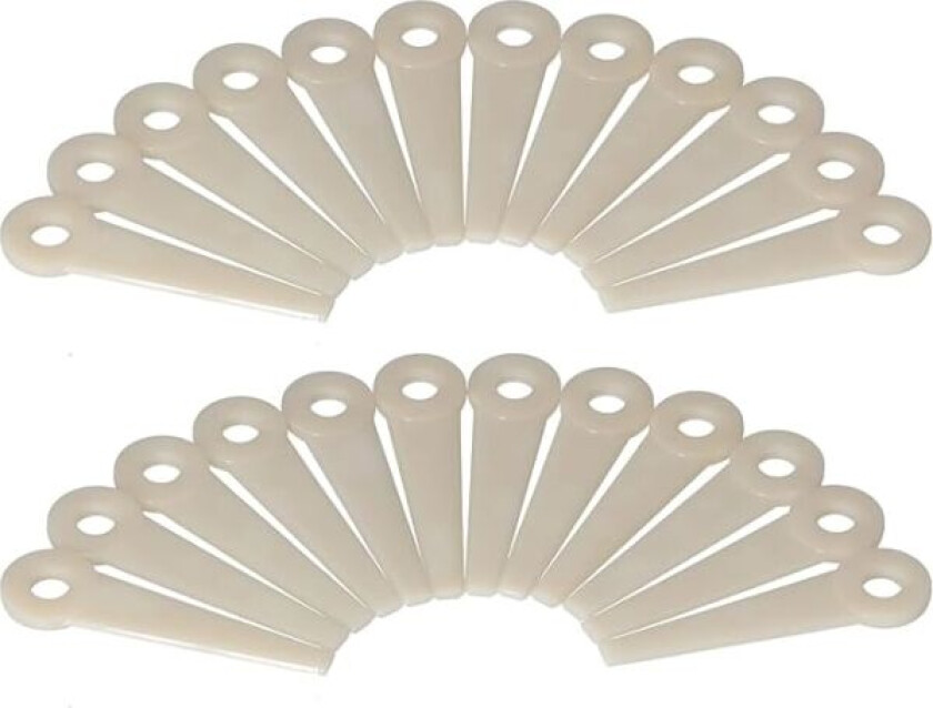 24 stk. PA66 gressklipperblader i plast, klippeblader for hagegressklipper A
