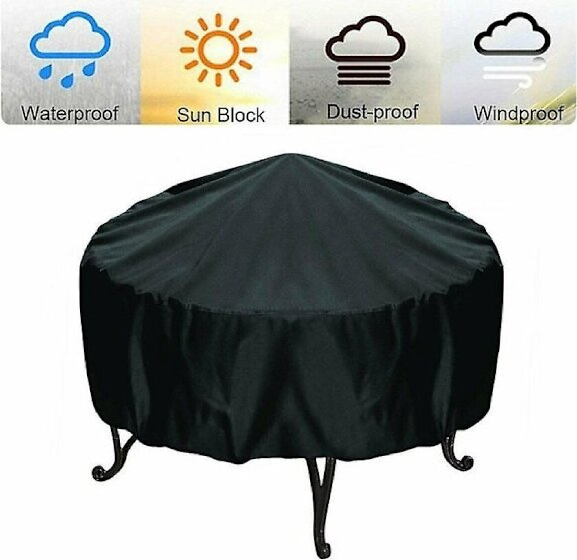 Kettle BBQ Grilltrekk, Rund Grilltrekk i Tykt Materiale, Vanntett Smokertrekk, Kuppel Gass Grilltrekk Utendørs for Char-broil