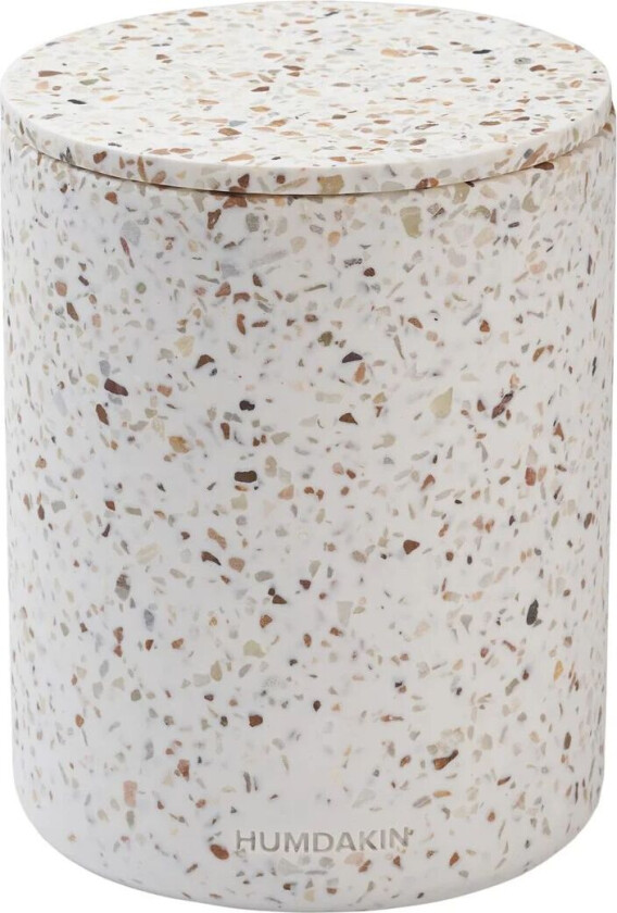 Terrazzo vase med lokk Ø13 cm Red/beige