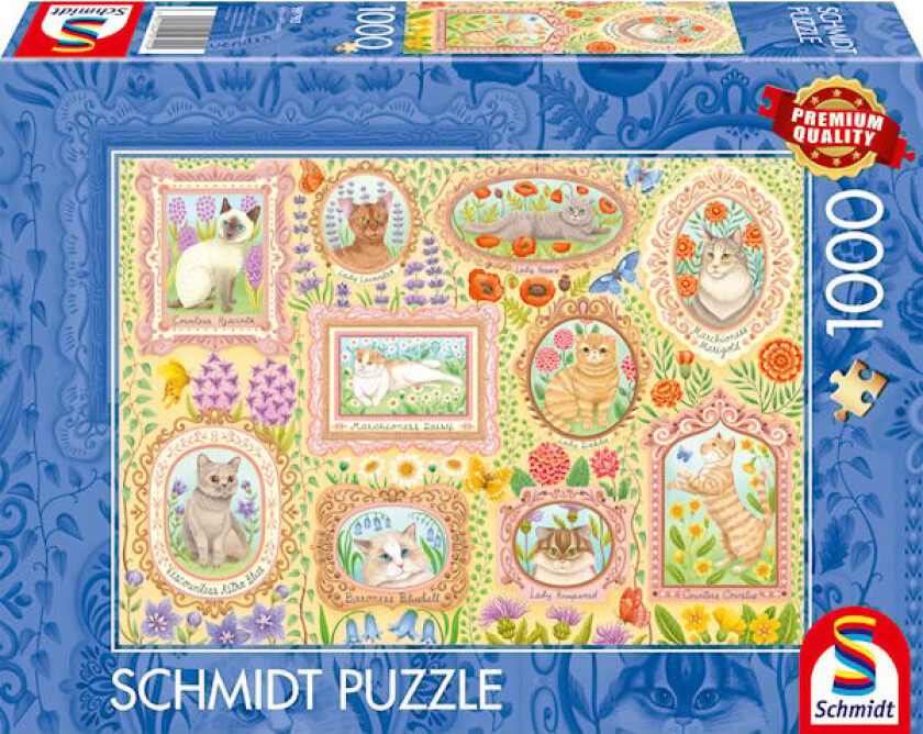 Puslespill Aristocratic cats in full bloom 1000 brikker, Schmidt