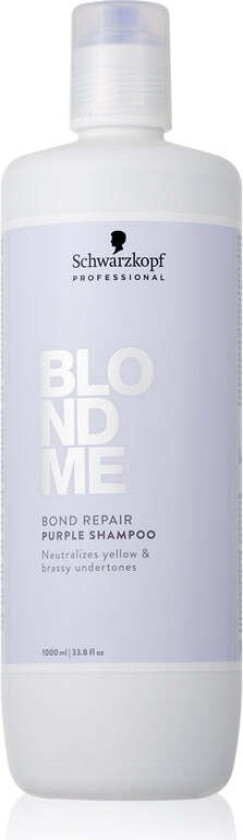 Schwarzkopf Professional Blondme Bond Repair Purple Shampoo shampoo viola per capelli biondi 1000 ml