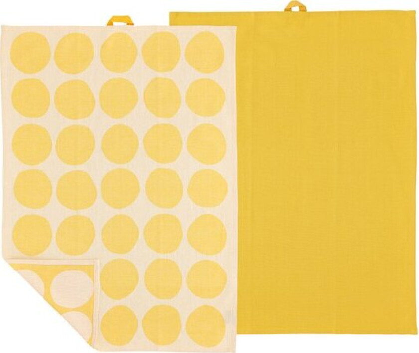 Bubbles kjøkkenhåndkle 50x70 cm 2 stk yellow