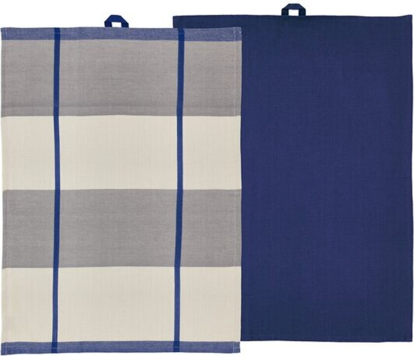 Blocks kjøkkenhåndkle 50x70 cm 2 stk royal blue