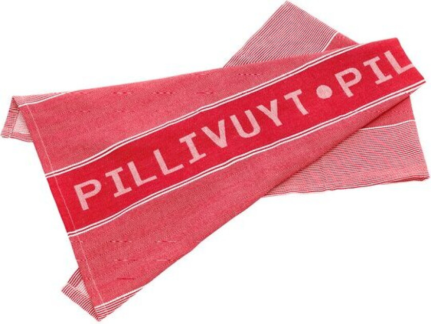 Kjøkkenhåndkle 80x50 cm hvit/rød