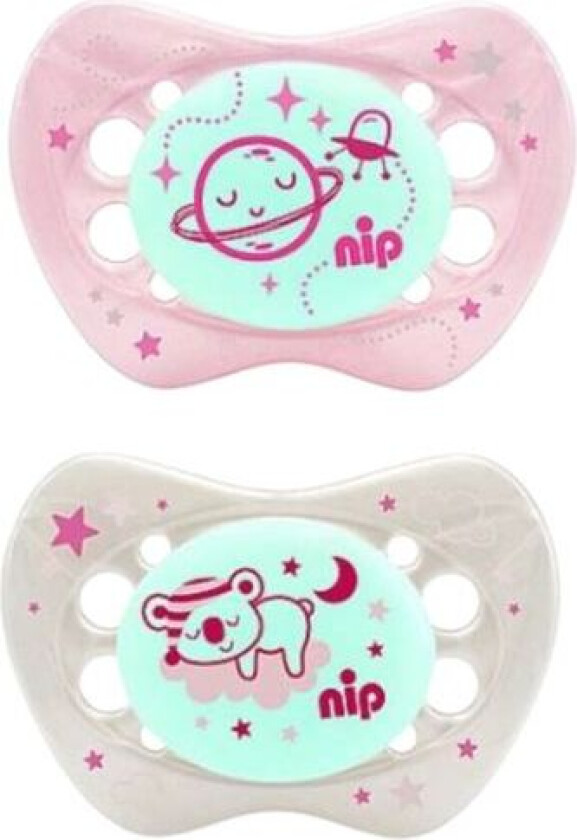 Smokker Selvlysende Night 2pk 16-32mnd Rosa