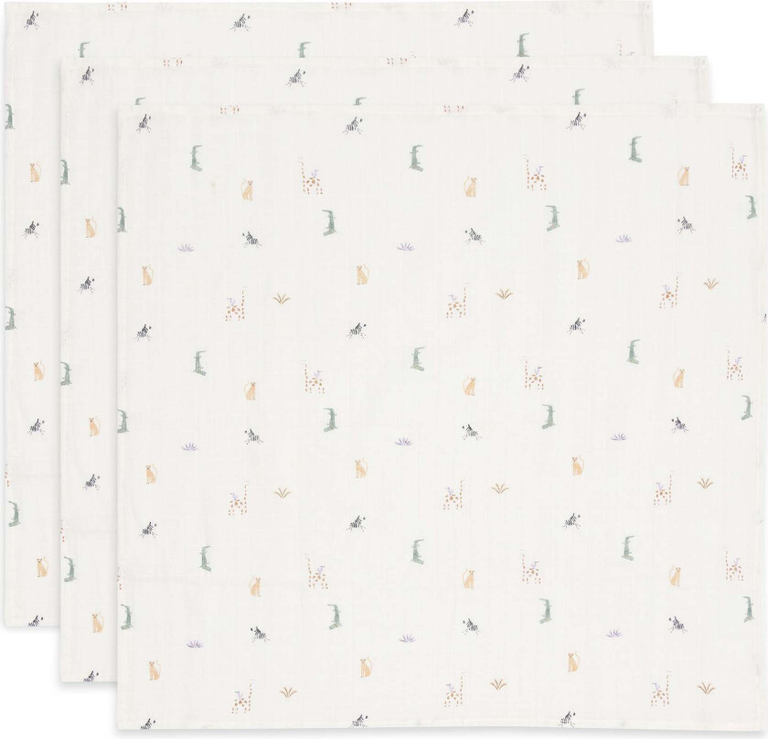 Musselinteppe 3-Pakk, Jungle Jambo - Gulpekluter & Babytepper - Bomull