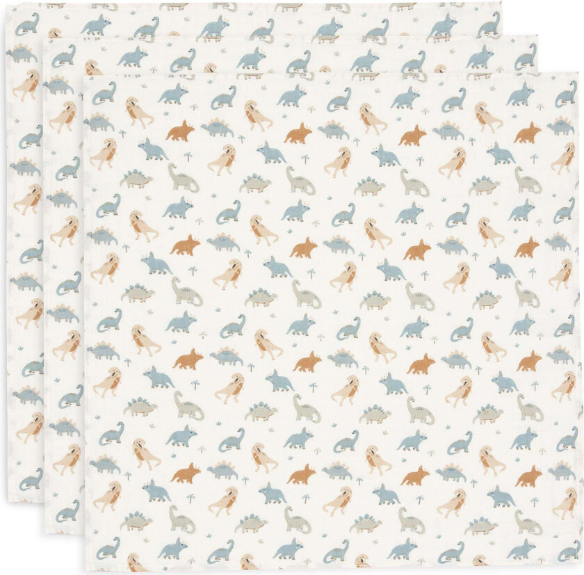 Musselinteppe 3-Pakk, Roarsome - Gulpekluter & Babytepper - Bomull