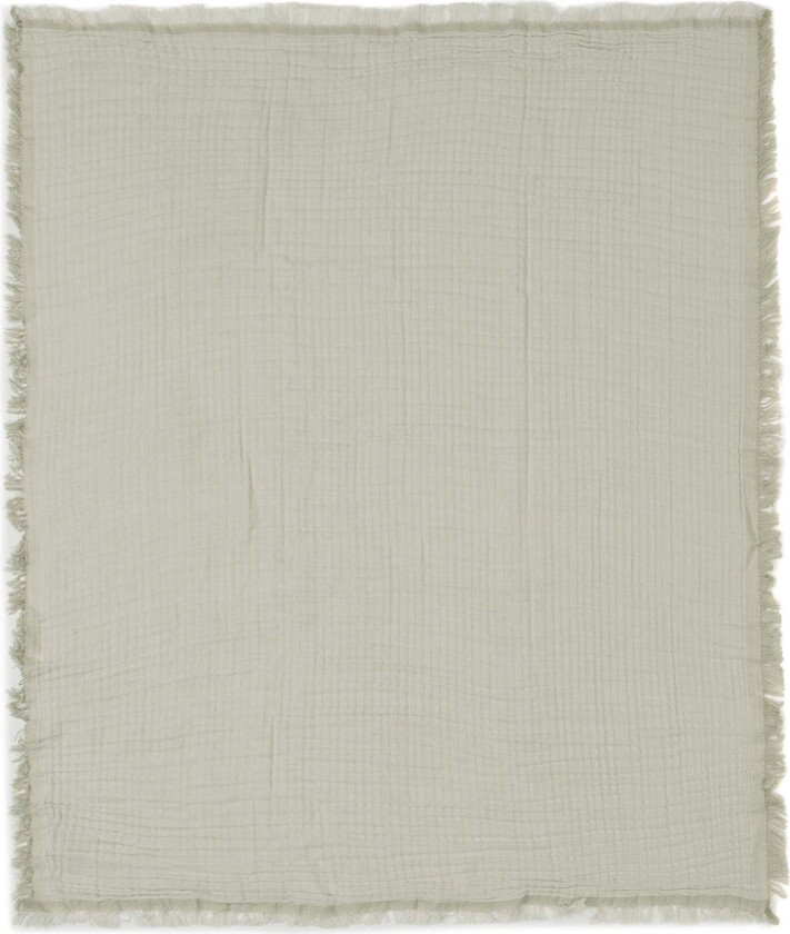 Musselinteppe Fringe, Olive Green/Ivory - Tekstiler - 100% Bomull