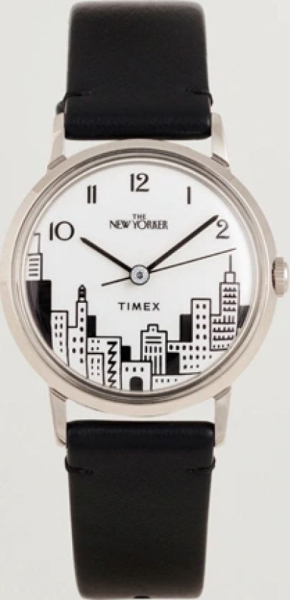 X New Yorker Marlin Hand Wind 34mm White Dial
